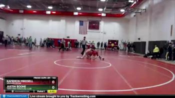 132 lbs Cons. Round 4 - Justin Boone, Yorktown Wrestling Club vs Kameron Mikesell, Western Boone
