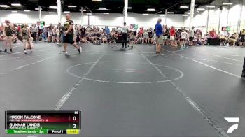 56 lbs Round 2 (8 Team) - Mason Falcone, Prestige Worldwide Boats vs Gunnar Landis, Mayfield Mat Academy