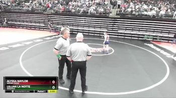 5A 100 lbs Champ. Round 1 - Alyssa Naylor, Woods Cross vs Lillian La Notte, Wasatch