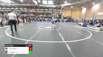 113 lbs Consolation - Zach Brzoska, Fairfield Warde vs Dominic Gangi, Methuen