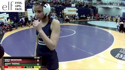 125 lbs. Champ. Round 2 - Kathy Thomas, Holt vs Emmy Begemann, Fulton