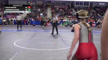 90 lbs Champ. Round 1 - Anntonette Davis, Paola vs Callie Graves, Rossville