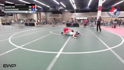 132 lbs Consi Of 4 - Mason Lum, Spring Klein Wrestling Club vs Colin McQuone, Grind Wrestling Club
