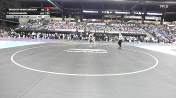 125 lbs Champ. Round 1 - Brooklynn McCormick, Bonner Springs HS vs Ayleigh Nixon, Arkansas City HS