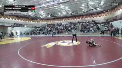 106 lbs Cons. Round 2 - Garret Withrow, Riverton vs Tayvin Campbell, Kelly Walsh