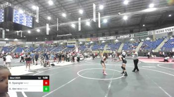 109 lbs Quarterfinal - Reanna Spangler, Maize WC vs Amina Herrera, Pomona Elite