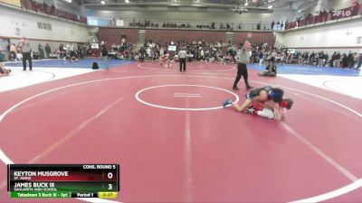 138 lbs Cons. Round 5 - James Buck III, Sahuarita High School vs Keyton Musgrove, St. Johns