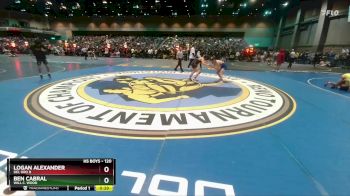 120 lbs Cons. Round 2 - Ben Cabral, Will C. Wood vs Logan Alexander, Del Oro B