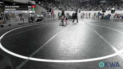 54 lbs 7th Place - Ayva Al-Qahtani, Wyandotte Youth Wrestling vs Annie Raper, Tecumseh Youth Wrestling
