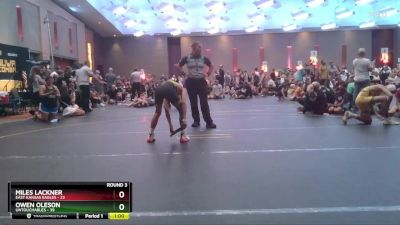 97 lbs Round 3 (4 Team) - Miles Lackner, East Kansas Eagles vs Owen Oleson, Untouchables