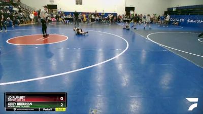 59 lbs Semifinal - Jd Rumsey, Cowboy Kids WC vs Orey Brennan, High Plains Thunder