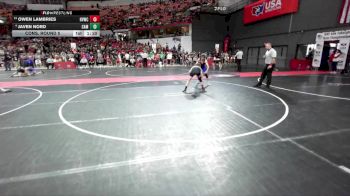 130 lbs Cons. Round 5 - Javen Nord, Cameron vs Owen Lambries, Holmen Viking Wrestling Club
