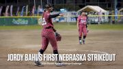 Jordy Bahl Makes First Strikeout In A Nebraska Softball Uniform
