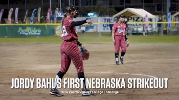 Jordy Bahl Makes First Strikeout In A Nebraska Softball Uniform