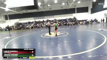 100 lbs Champ. Round 1 - Gracie Sanchez, Granada Hills Charter vs Cailin Marsola, South Hills