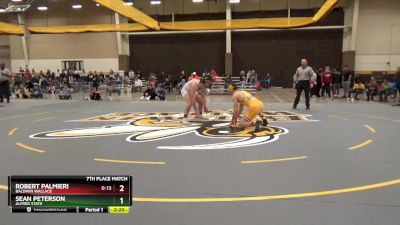 141 lbs 7th Place Match - Sean Peterson, Alfred State vs Robert Palmieri, Baldwin Wallace