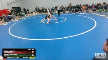 130 lbs Cons. Round 4 - Leona Vickers, Worland vs Teagan Dice, Cheyenne East