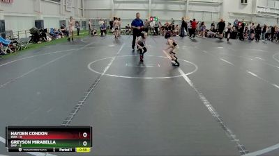 44 lbs Round 6 (8 Team) - Greyson Mirabella, OMP vs Hayden Condon, DWA