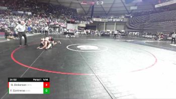 2A 132 lbs Quarterfinal - Bryan Dickerson, Orting vs Francisco Contreras, Cedarcrest