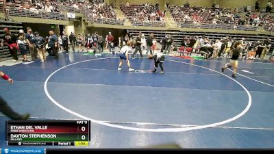 110 lbs Quarterfinal - Ethan Del Valle, Pride Wrestling vs Daxton Stephenson, Millard