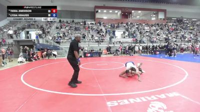 U23 Women - 68 lbs Champ. Round 2 - Tiera Jimerson, CA vs Lydia Krauss, MI