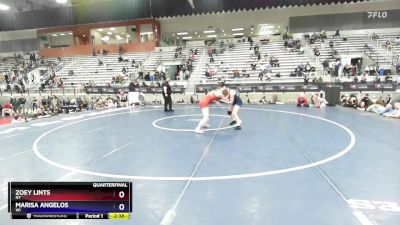 65 lbs Quarterfinal - Zoey Lints, NY vs Marisa Angelos, WI