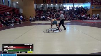 174 lbs Champ. Round 1 - Mark Leija, Graceland University vs Nick White, Millikin