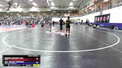 136 lbs Cons. Round 2 - Sierra Brown Ton, Iowa vs Eny Bravo Torcios, Midland University