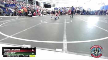 130 lbs Quarterfinal - Brodie Carothers, Tonganoxie Wrestling Club vs Jaxon Henry, Ogden`s Outlaws Wrestling Club
