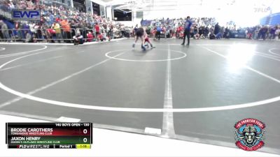 130 lbs Quarterfinal - Brodie Carothers, Tonganoxie Wrestling Club vs Jaxon Henry, Ogden`s Outlaws Wrestling Club