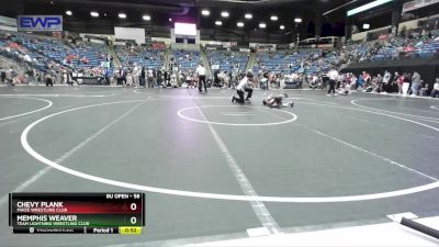 58 lbs Quarterfinal - Chevy Plank, Maize Wrestling Club vs Memphis Weaver, Team Lightning Wrestling Club