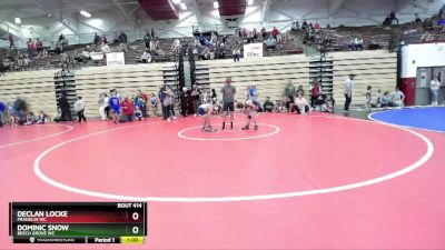 85-88 lbs Round 1 - Dominic Snow, Beech Grove WC vs Declan Locke, Franklin WC