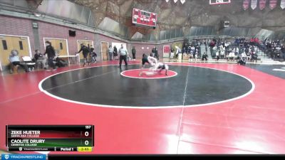 157 lbs Semifinal - Caolite Drury, Cerritos College vs Zeke Hueter, Santa Ana College