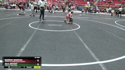 52 lbs Cons. Round 2 - Barron Wissman, Dodge City Wrestling Academy vs Rico Bryant, Team Of Hard Knox