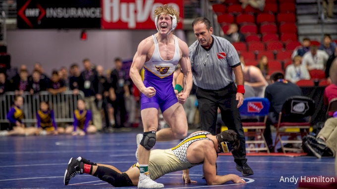 Iowa 3A boys' state wrestling Friday roundup: Motivated Kane Naaktgeboren  is back in the finals