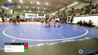 76 lbs Rr Rnd 2 - Kaysum Mosby, Wyandotte Youth Wrestling vs Jake Potts, Wagoner Takedown Club