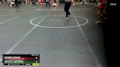 76 lbs Quarterfinal - Kamden DeShon, Neighborhood Wrestling Club vs Bennett Hoffberg, Saint Charles Wrestling Club