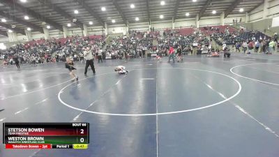 62 lbs Semifinal - Stetson Bowen, Team Prestige vs Weston Brown, Wasatch Wrestling Club