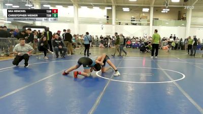 123 lbs Quarterfinal - Mia Henckel, Team Tugman vs Christopher Weiner, Team Tugman