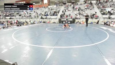 12U Girls - 69 lbs 1st Place Match - Addison Yabur, CA vs LORENA THOMPSON, WA