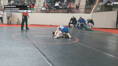 125_B lbs 3rd Place - Nolan Huska, Greater Latrobe vs Logan Schreiner, Flb