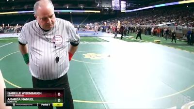 Girls-170 lbs Cons. Semi - Amarisa Manuel, Romeo HS vs Isabelle Wisenbaugh, Grand Haven HS