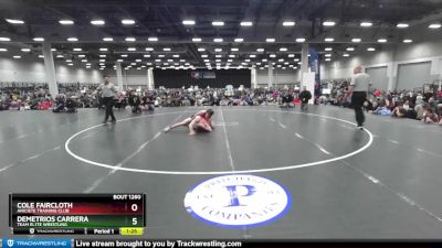 126 lbs Quarterfinal - Demetrios Carrera, Team El1te Wrestling vs Cole Faircloth, Aniciete Training Club