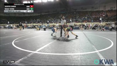 80 lbs Consi Of 16 #2 - Jaxsyn James, Norman Grappling Club vs Noah Yates, Newcastle Youth Wrestling