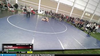 140 lbs Cons. Round 1 - Titus Dansie, Juab WC vs Asa Fisher, Altamont Wrestling Club