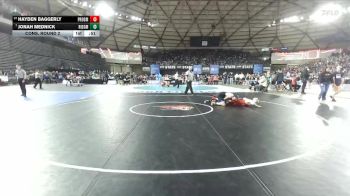 Boys 2A 175 lbs Cons. Round 2 - Jonah Mednick, Ridgefield vs Hayden Baggerly, Prosser