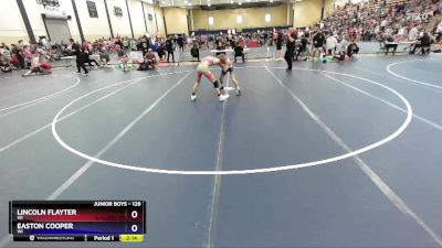 126 lbs Champ. Round 2 - Lincoln Flayter, WI vs Easton Cooper, WI