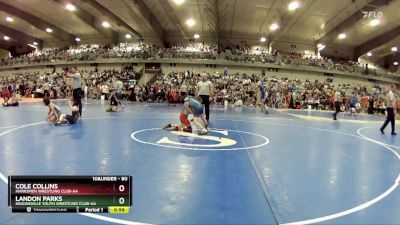 80 lbs Cons. Round 2 - Cole Collins, Marksmen Wrestling Club-AA vs Landon Parks, Higginsville Youth Wrestling Club-AA