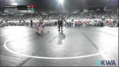 67 lbs Quarterfinal - Blaine Backus, Newkirk Takedown Club vs Alivia Williams, Standfast