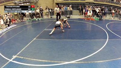 67 lbs Champ. Rd Of 16 - Paxton Pitcher, Sanderson Wrestling Academy vs Kimball Ripplinger, Northside Wrestling Club